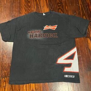 A-Style 2XL Y2K Kevin Harvick NASCAR T Shirt Black Oversized